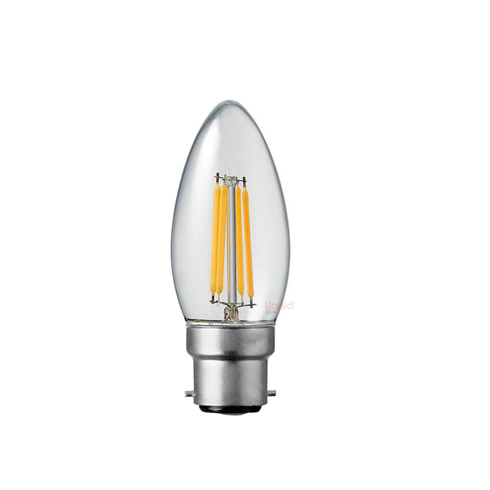Filament Clear Candle LED 5.5W B22 Dimmable / Warm White - F5.522-C35-C-27K
