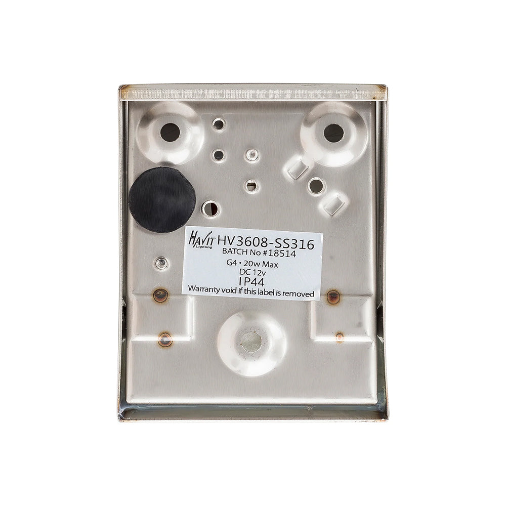Taper 1.5W 12V DC G4 LED Cool White Mini Step Light Stainless Steel - HV3608C-SS316