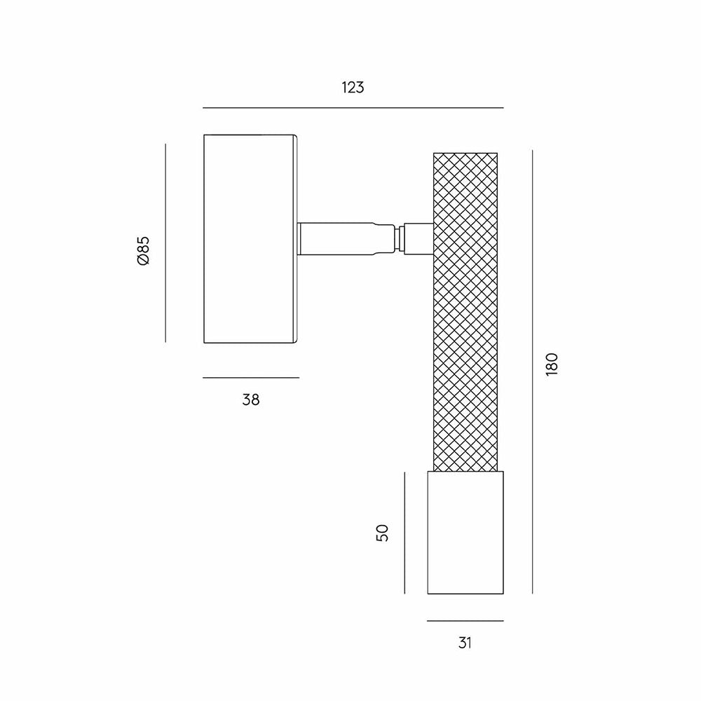 Ycro LED Ceiling Light Matt Black / Matt Brass - ARO.T1297/NEG-ORO