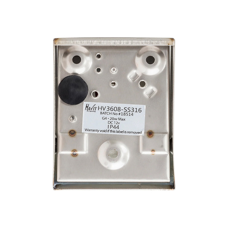 Taper 1.5W 12V DC G4 LED Warm White Mini Step Light Stainless Steel - HV3608W-SS316