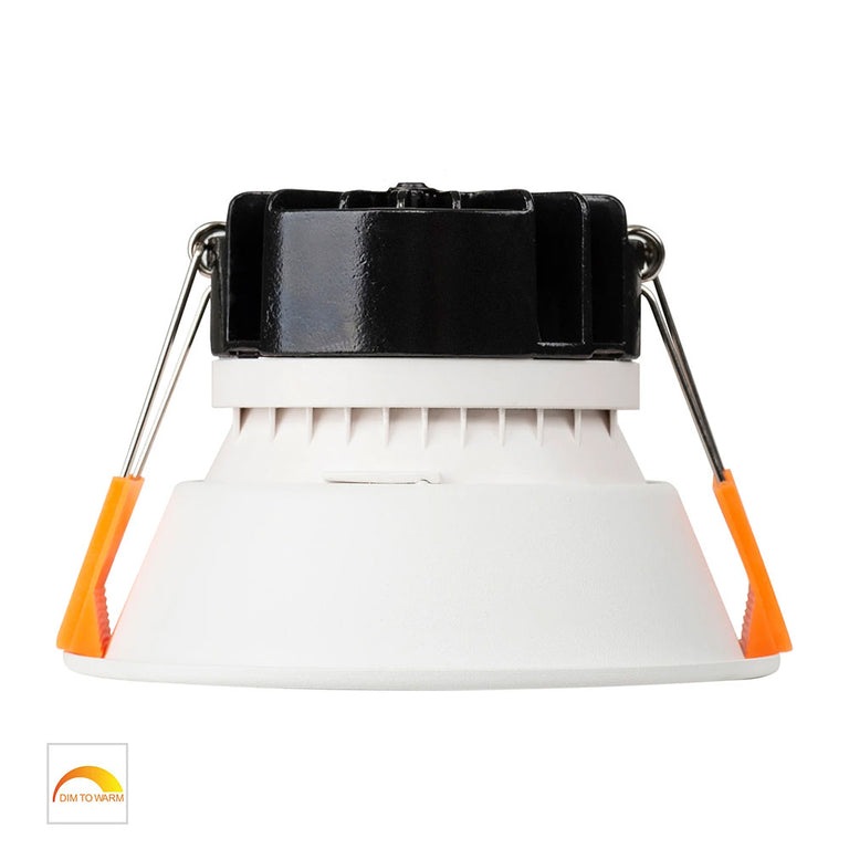 Gleam 9W 240V LED 97mm Downlight White & White / Warm - HV5528D2W-WW