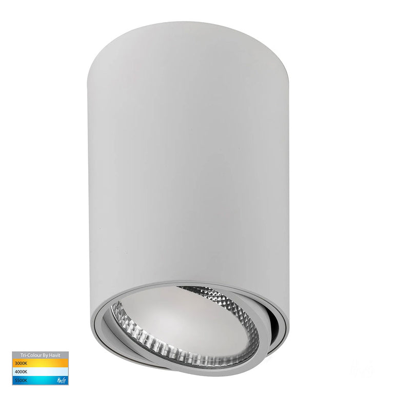 Nella 18W CCT 12V DC LED Tilt Downlight White - HV5815T-WHT-12V