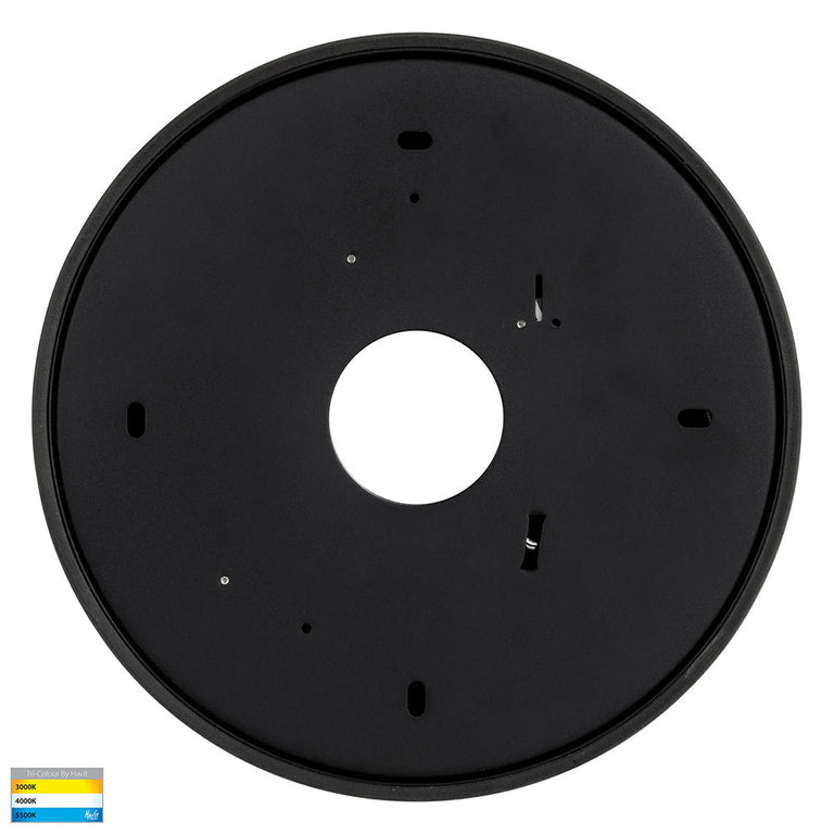 Nella 30W CCT 240V LED 320mm Surface Mounted Oyster Light Black - HV5893T-BLK
