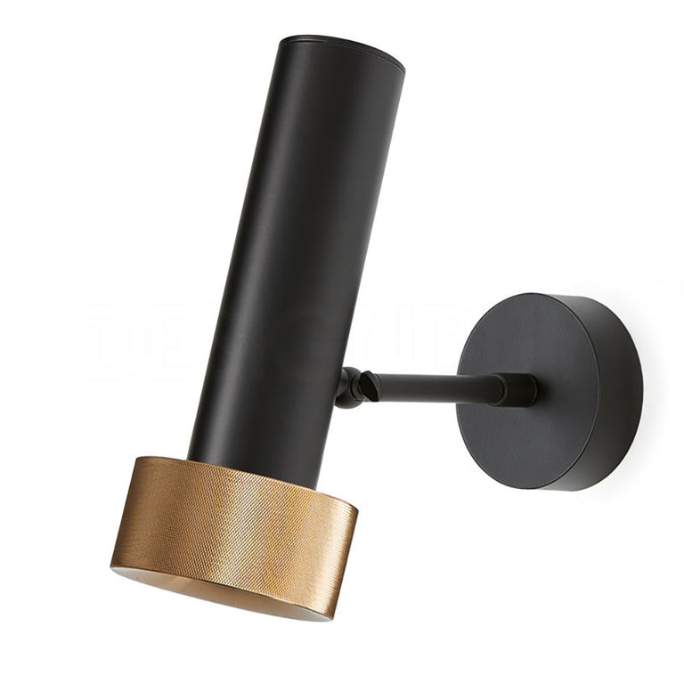 Focus LED Wall Light Matt Black / Aged Gold - ARO.A1279/NEG-ORO
