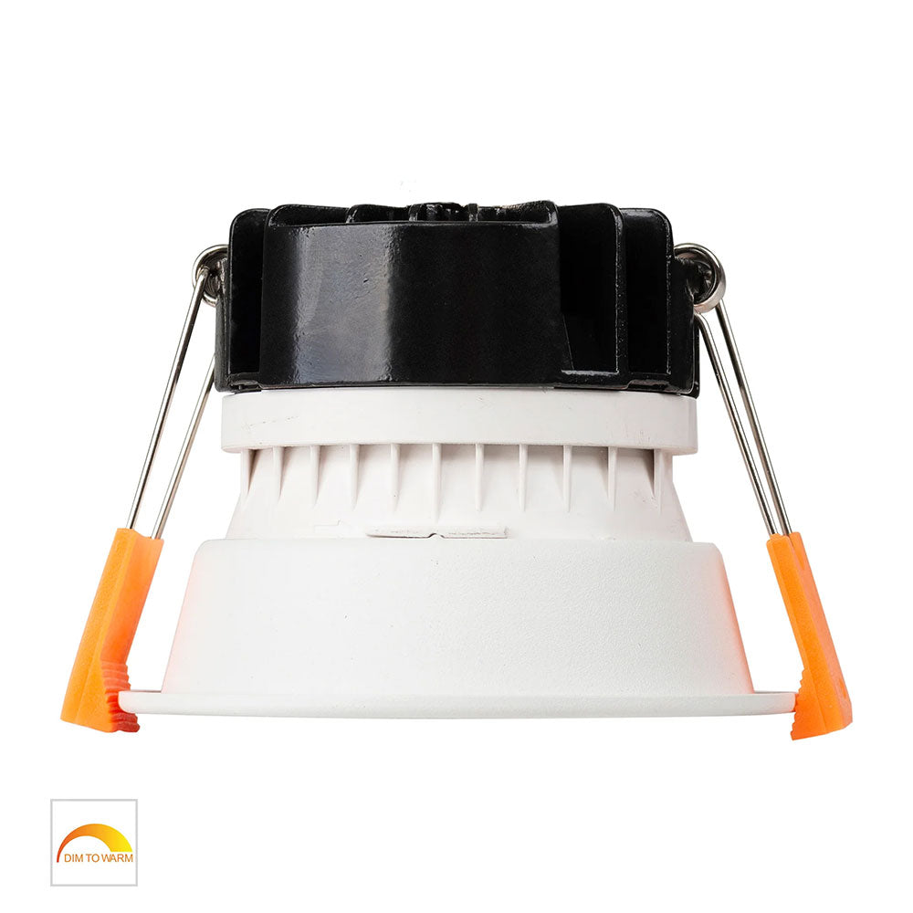 Gleam 9W 240V LED 82mm Downlight White & Gold / Warm - HV5529D2W-WG