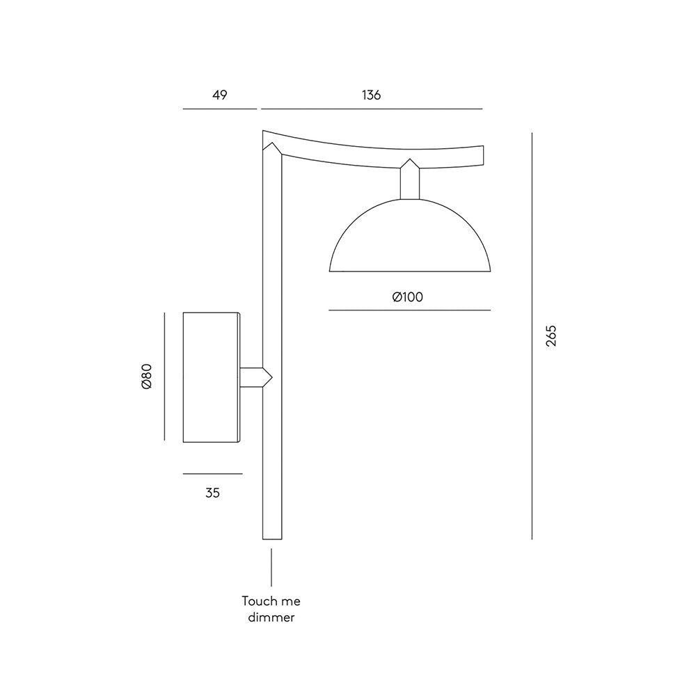 Tana LED Wall Light Matt Black - ARO.A1309/NEG