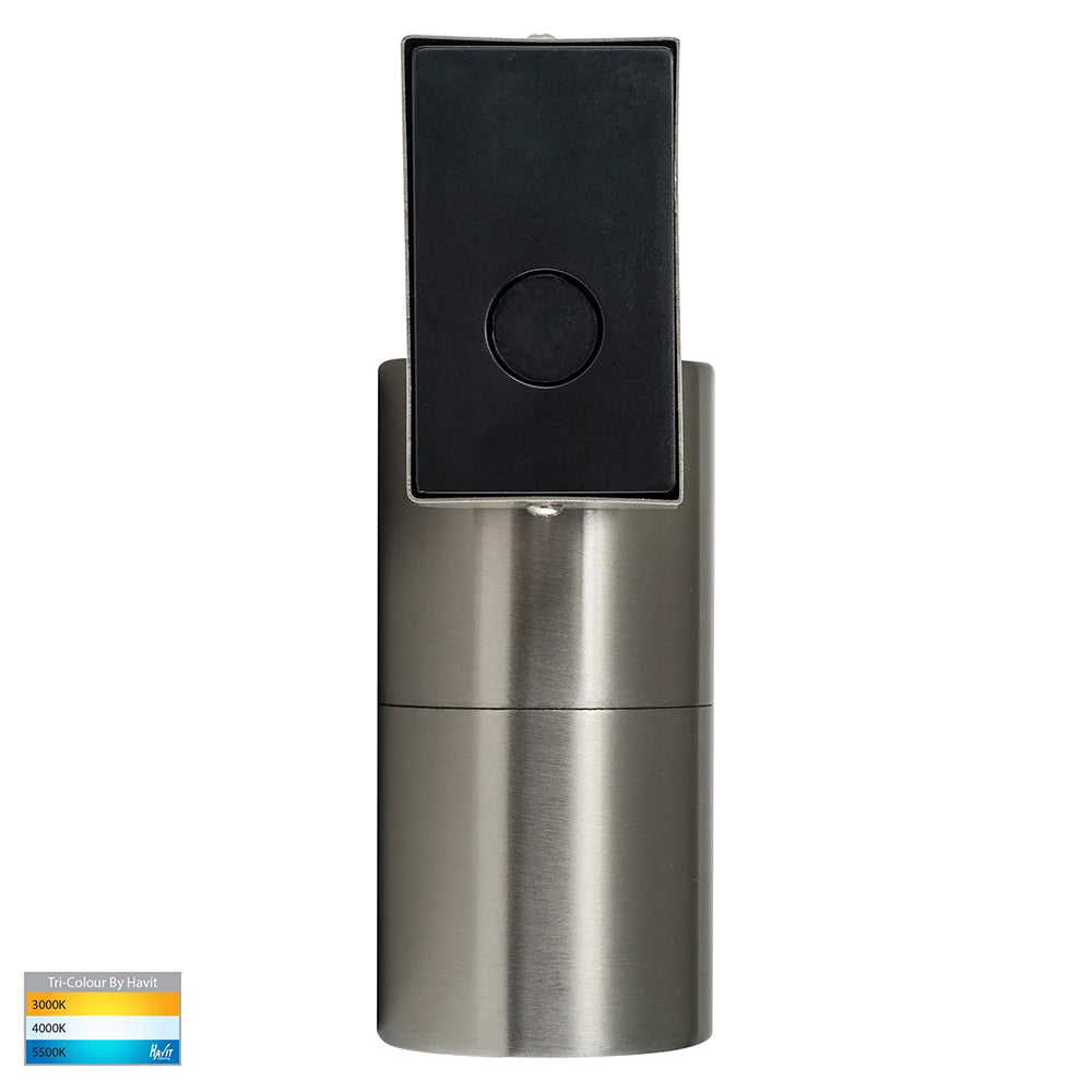 Piaz 5W CCT 240V GU10 LED Adjustable Wall Light Stainless Steel - HV1271T