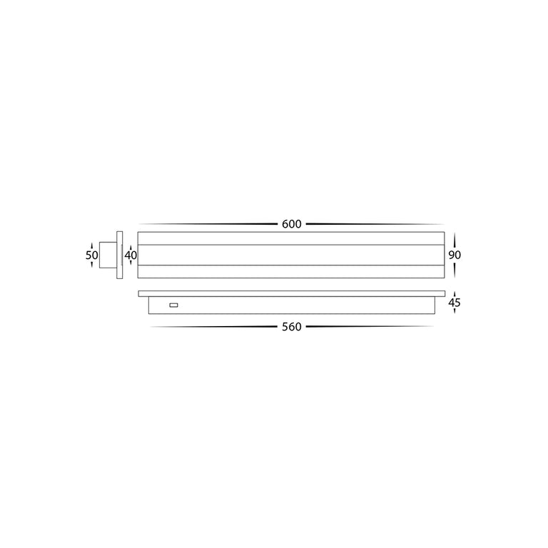 Barline 600mm 18W CCT 24V DC LED Wall Light White - HV3582T-WHT-24V