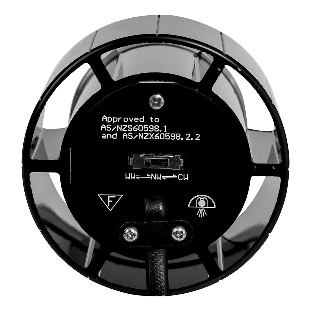 Prime 12W CCT 240V Deepset LED Downlight 84mm Black - HV5513T-BLK