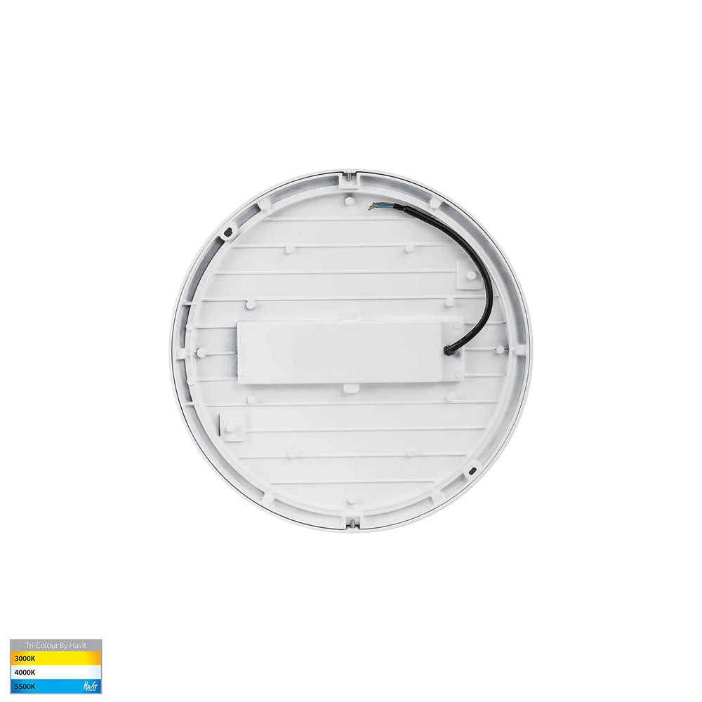 Liptor 10W CCT 240V LED 200mm Round  Oyster Light White - HV36051T-WHT