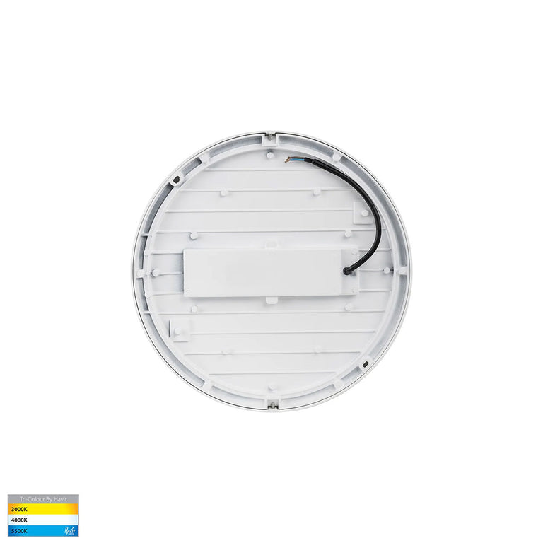 Liptor 10W CCT 240V LED 200mm Round  Oyster Light White - HV36051T-WHT