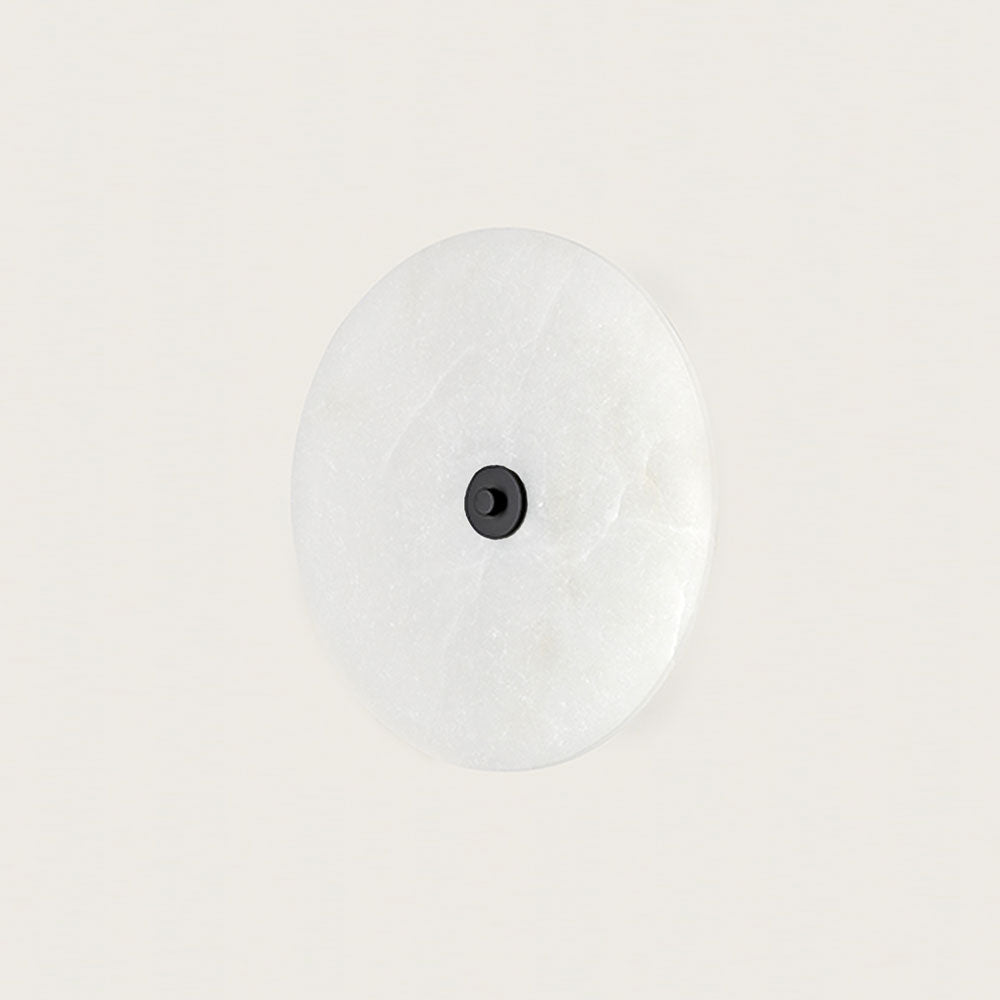 Sual LED Wall Light Small Matt Black / Natural Alabaster - ARO.A1255+1096/25