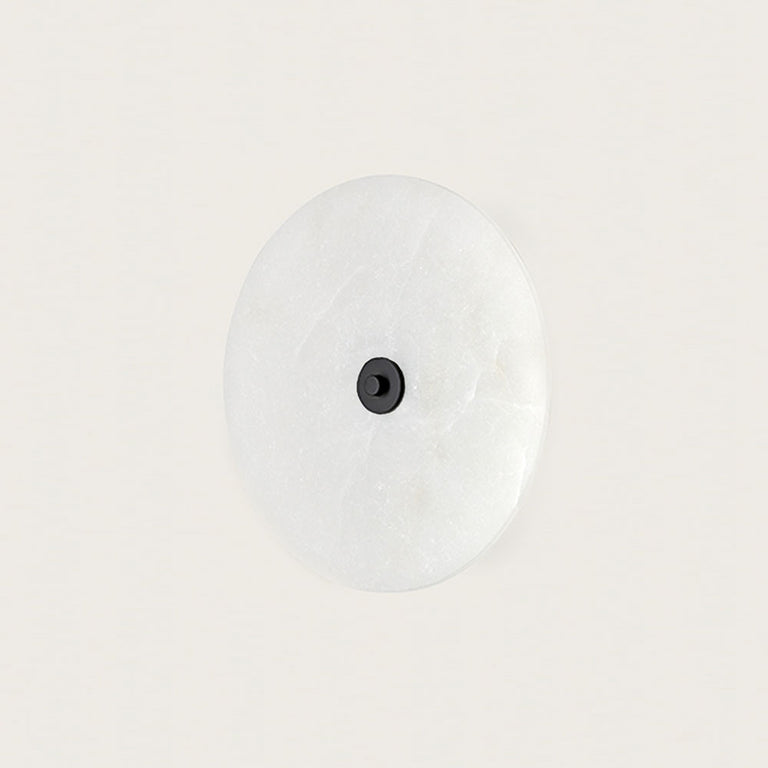 Sual LED Wall Light Small Matt Black / Natural Alabaster - ARO.A1255+1096/25