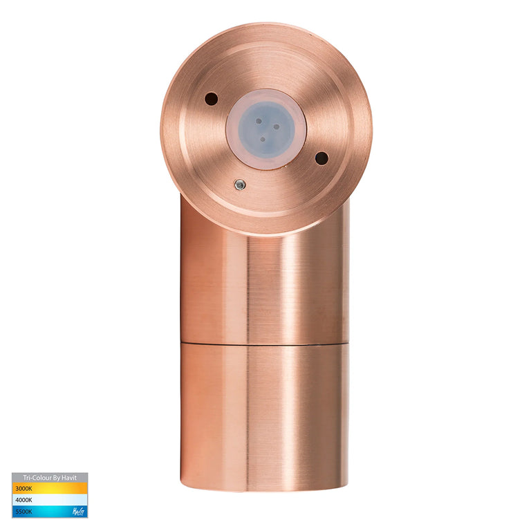 Tivah 9in1 CCT 240V GU10 LED Adjustable Wall Light Solid Copper - HV1215T