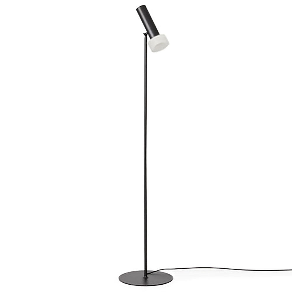 Focus LED Floor Lamp - Matt Black / Natural Alabaster - ARO.P1279/ALA