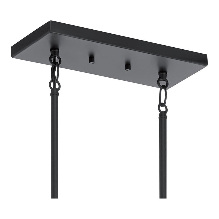 Armand 12 Light Linear Chandelier Black