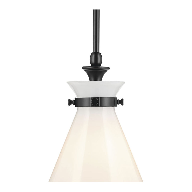 Laria Cone Small Pendant Black / Opal