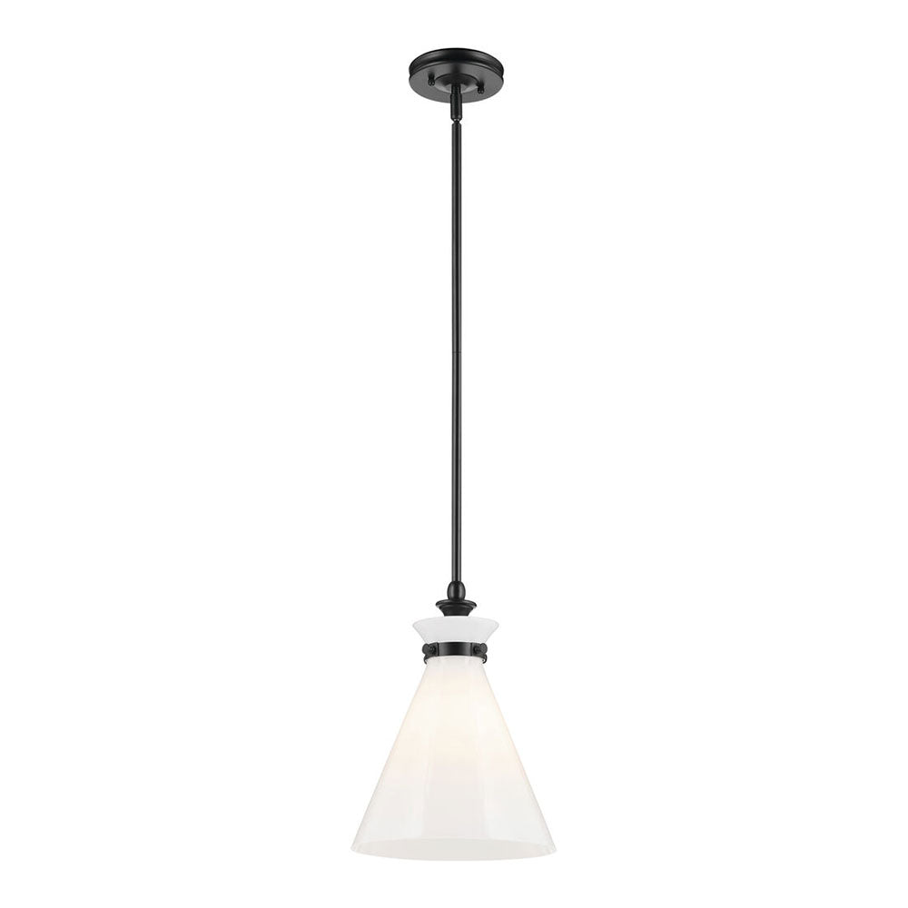 Laria Cone Small Pendant Black / Opal
