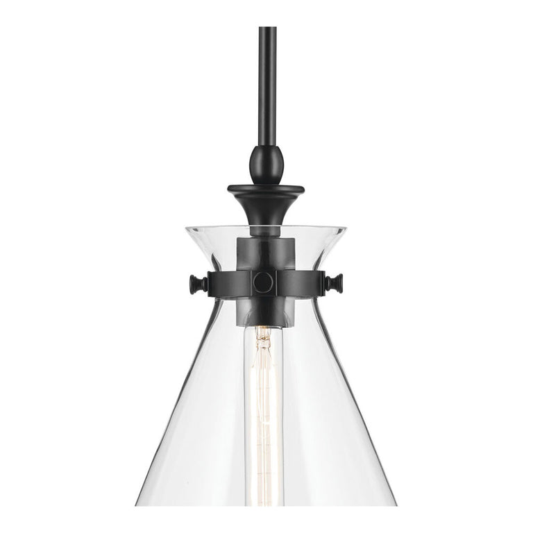 Laria Cone Small Pendant Black / Clear