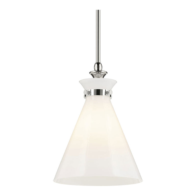 Laria Cone Small Pendant Polished Nickel / Opal