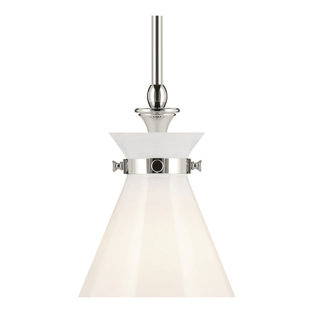 Laria Cone Small Pendant Polished Nickel / Opal