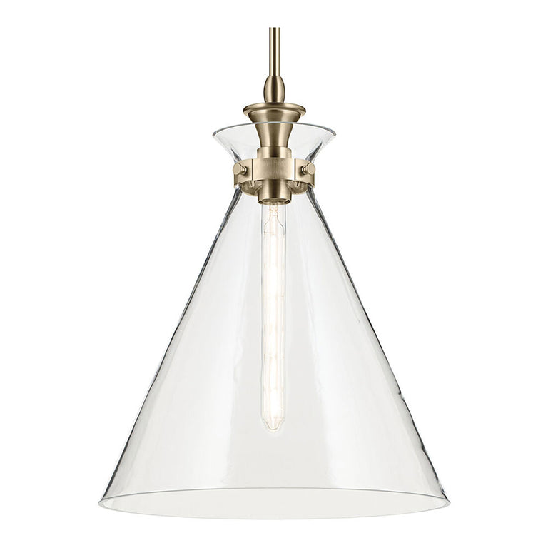 Laria Cone Large Pendant Champagne Bronze / Clear