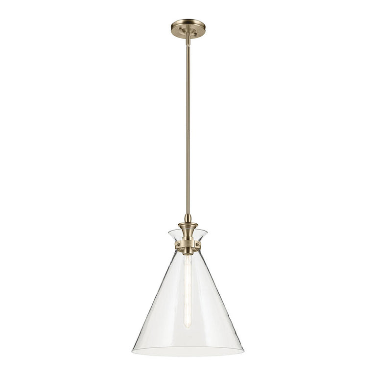 Laria Cone Large Pendant Champagne Bronze / Clear