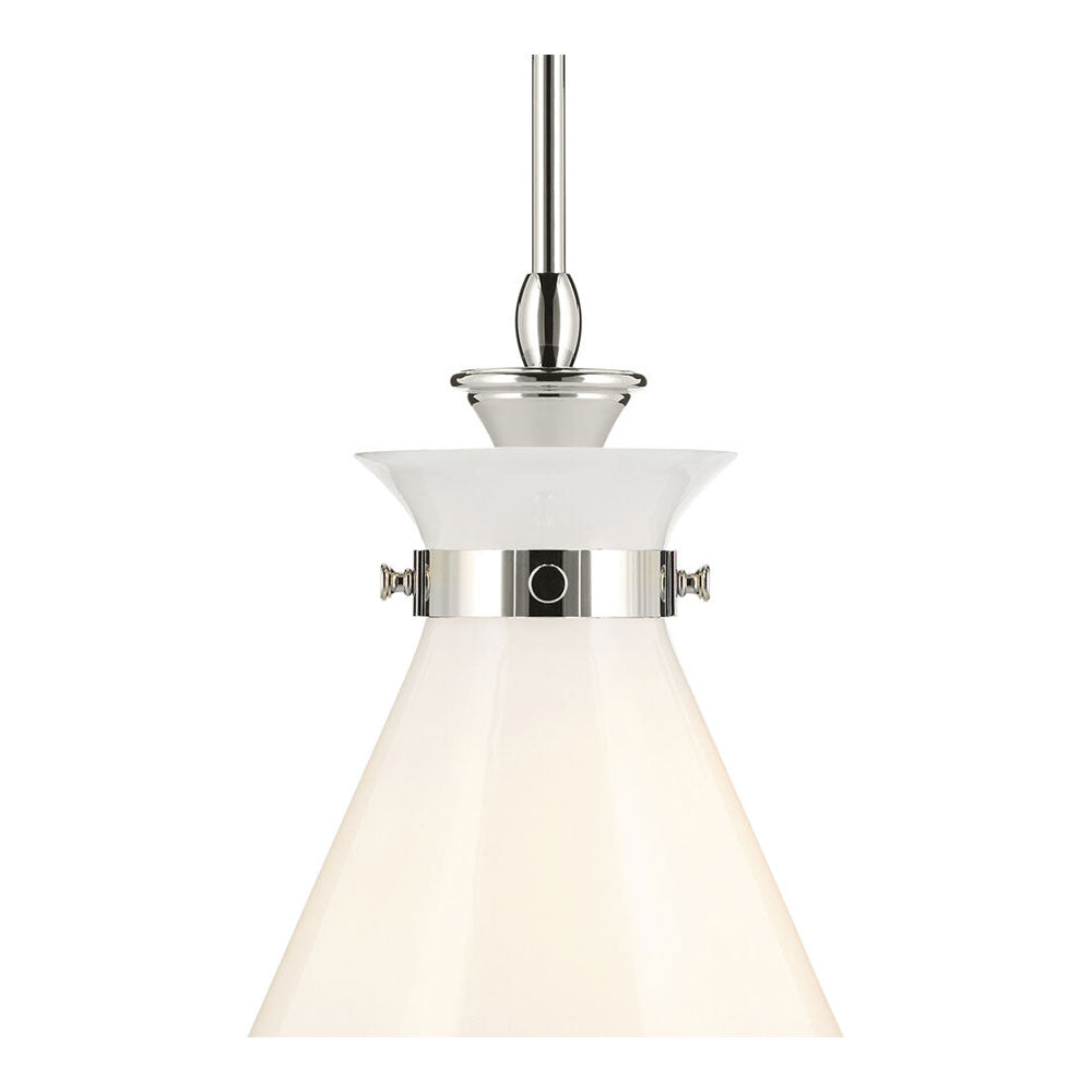 Laria Cone Large Pendant Polished Nickel / Opal