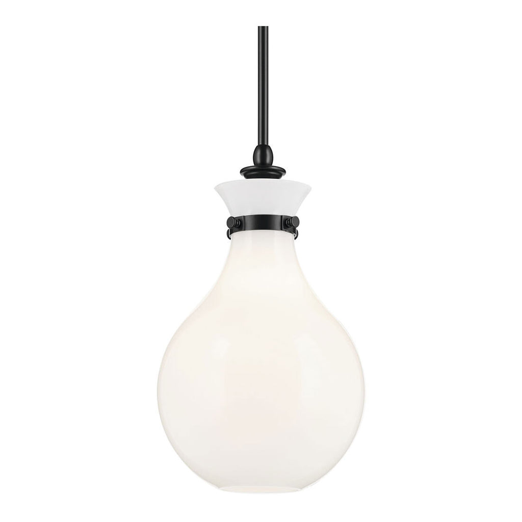 Laria Pear Small Pendant Black / Opal