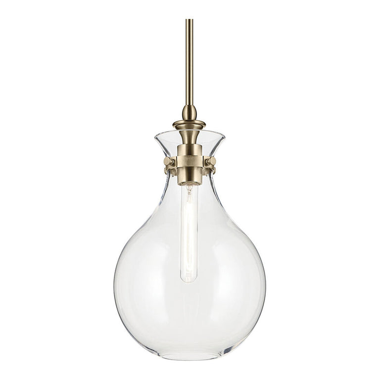 Laria Pear Small Pendant Champagne Bronze / Clear