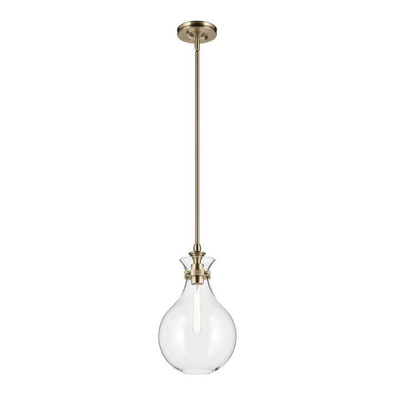 Laria Pear Small Pendant Champagne Bronze / Clear