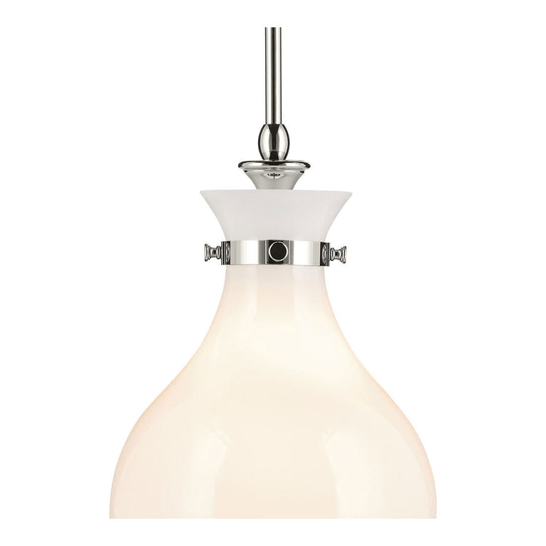 Laria Pear Small Pendant Polished Nickel / Opal