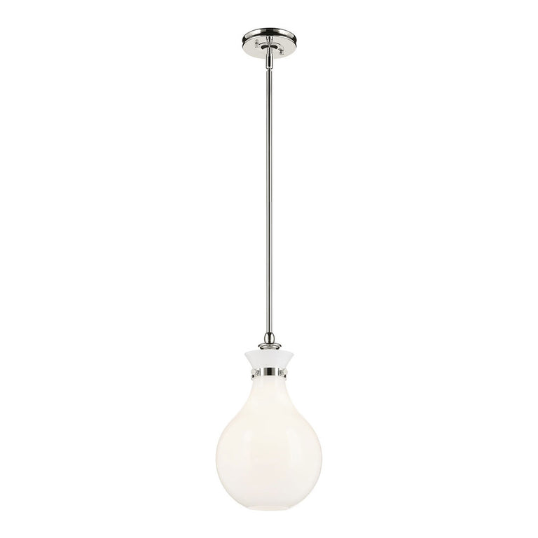 Laria Pear Small Pendant Polished Nickel / Opal