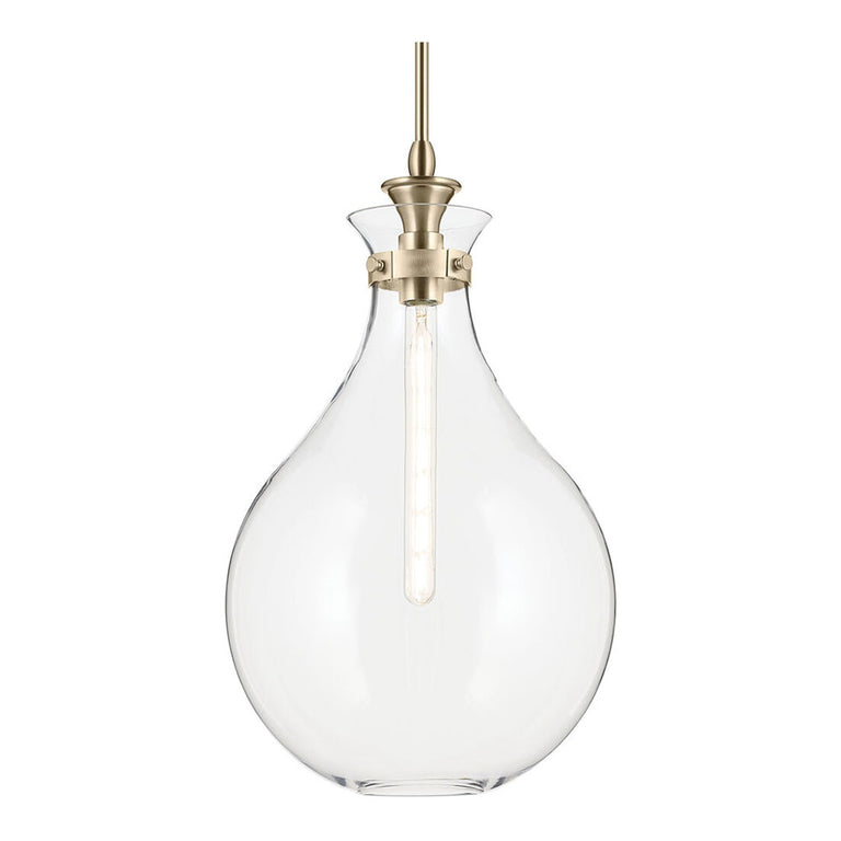 Laria Pear Large Pendant Champagne Bronze / Clear