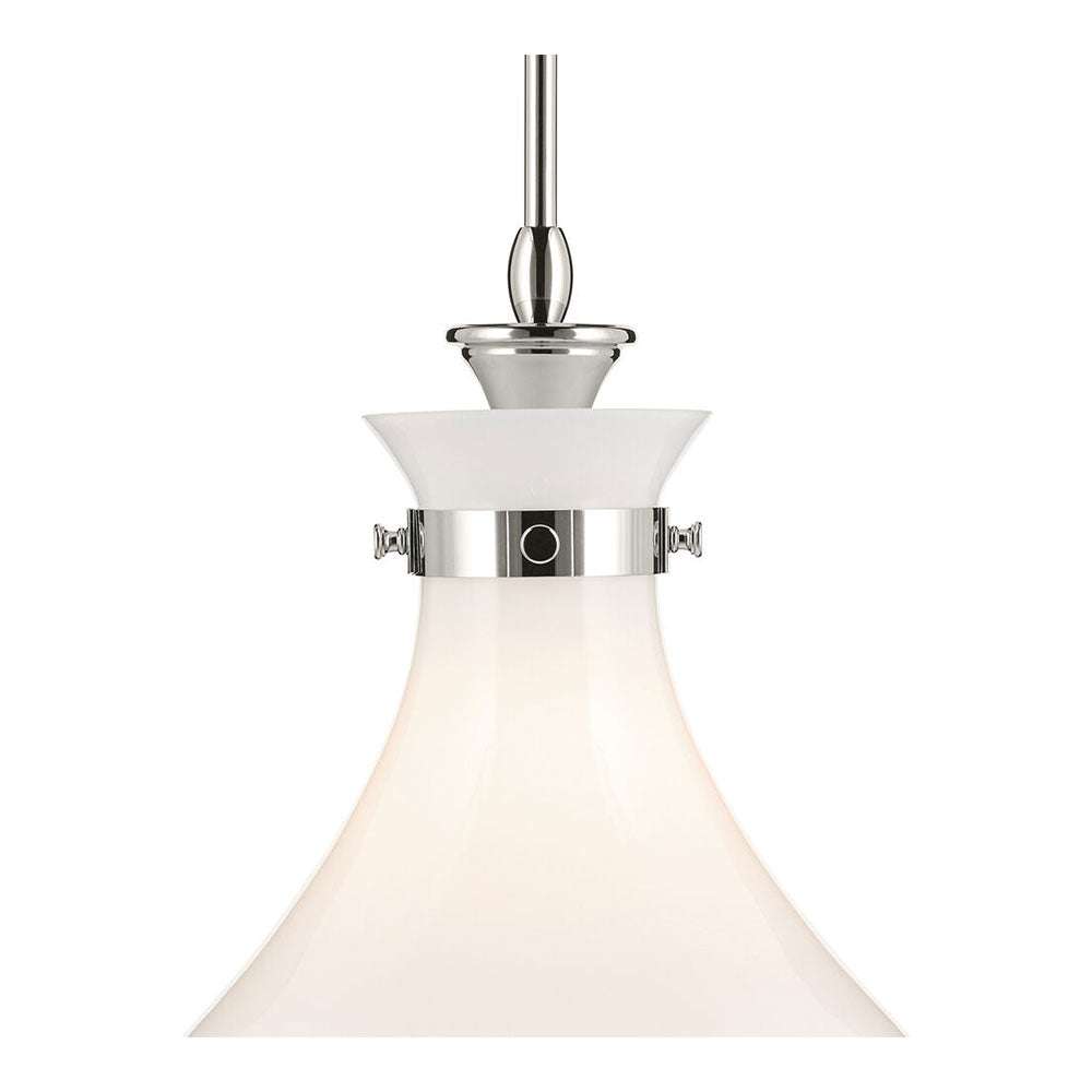 Laria Pear Large Pendant Polished Nickel / Opal