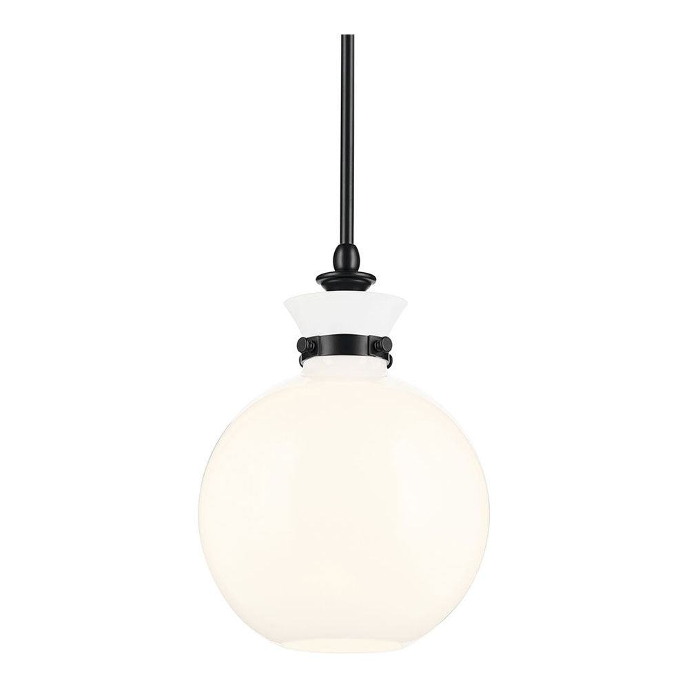 Laria Round Small Pendant Black / Opal