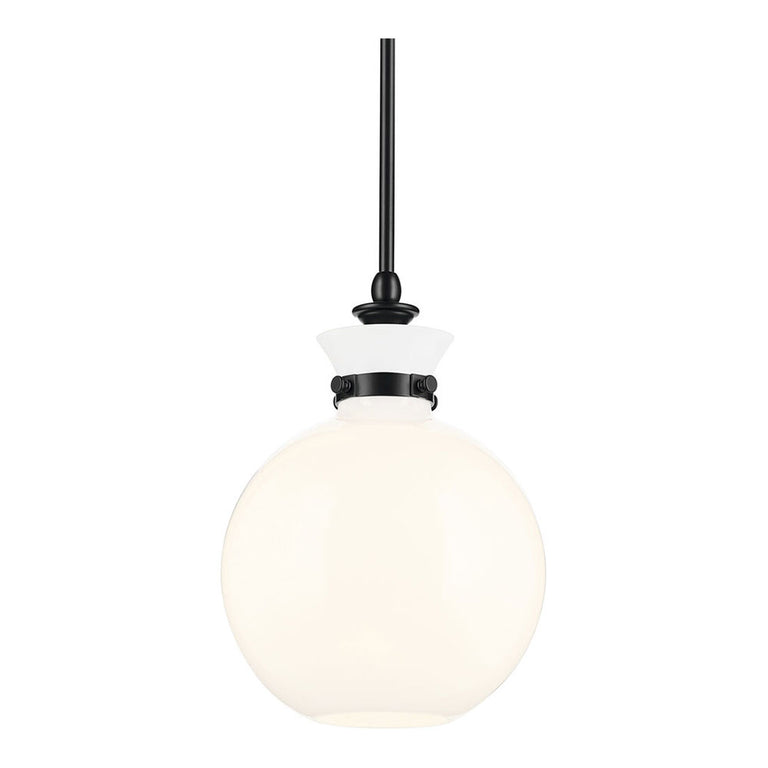 Laria Round Small Pendant Black / Opal