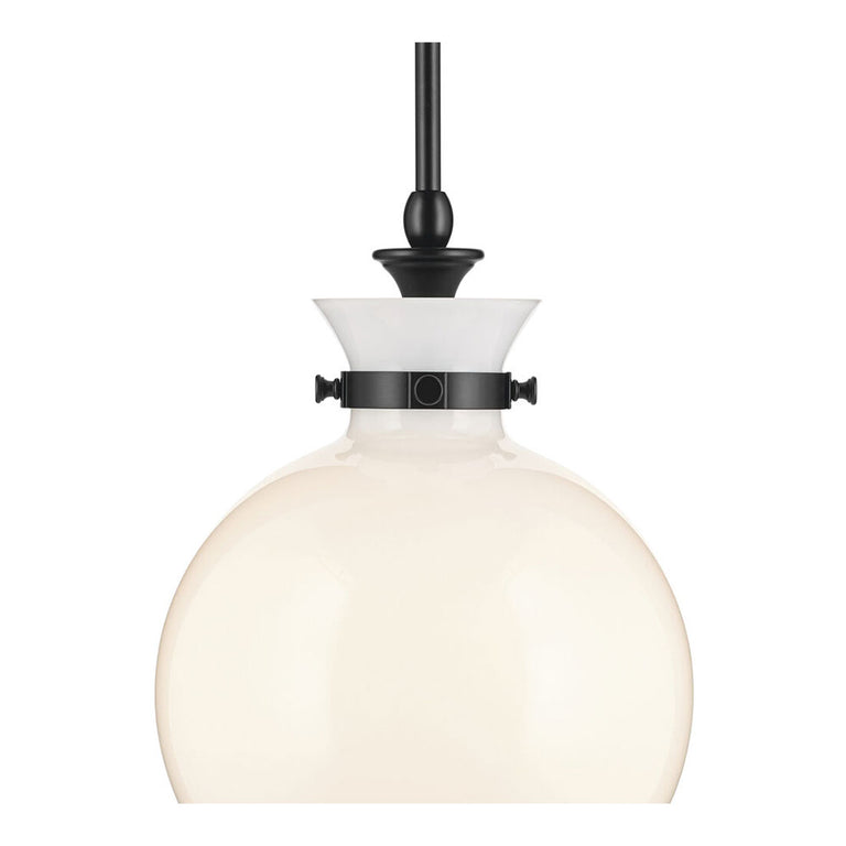 Laria Round Small Pendant Black / Opal