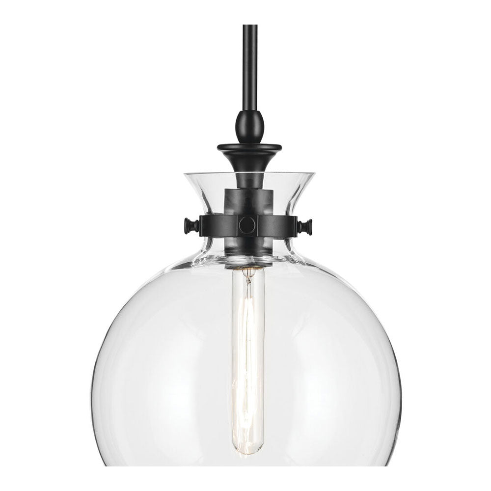 Laria Round Small Pendant Black / Clear