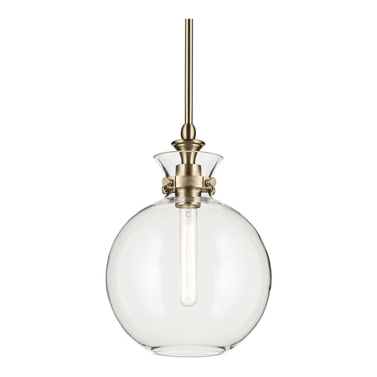 Laria Round Small Pendant Champagne Bronze / Clear