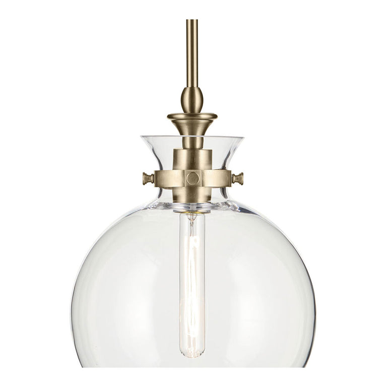 Laria Round Small Pendant Champagne Bronze / Clear