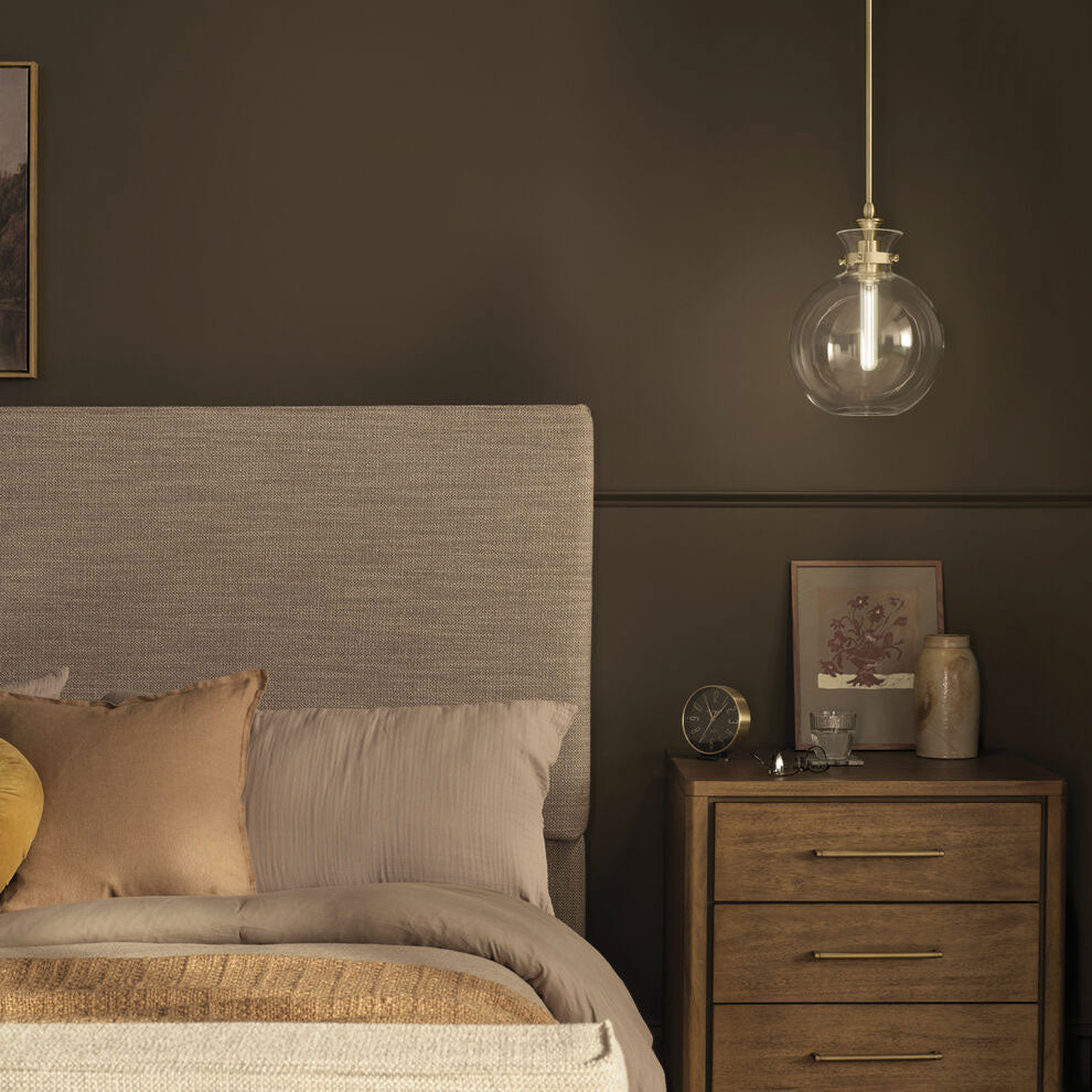 Laria Round Small Pendant Champagne Bronze / Clear
