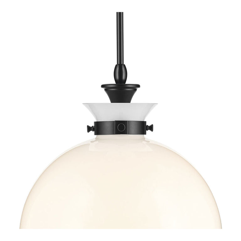 Laria Round Large Pendant Black / Opal