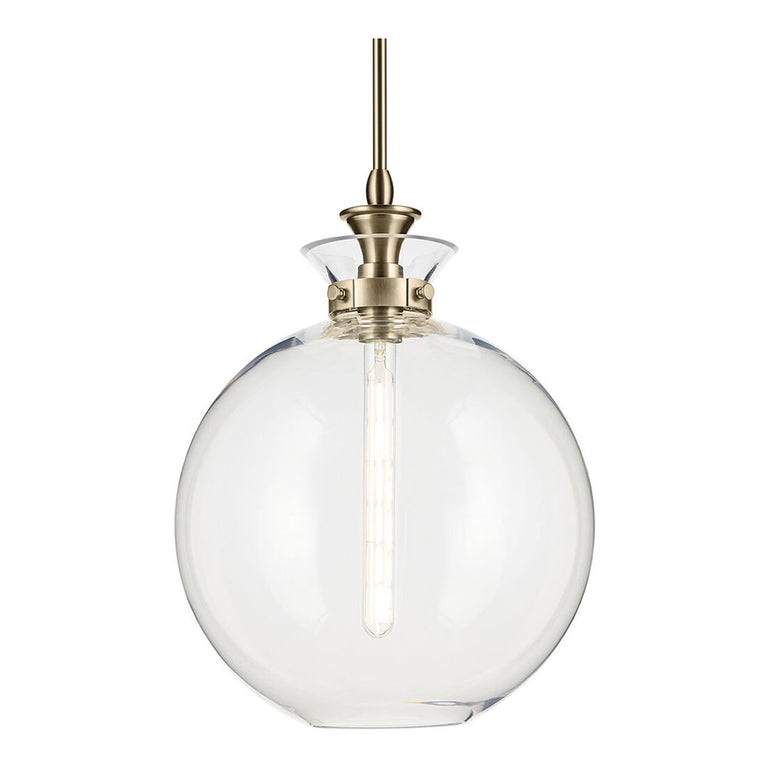 Laria Round Large Pendant Champagne Bronze / Clear