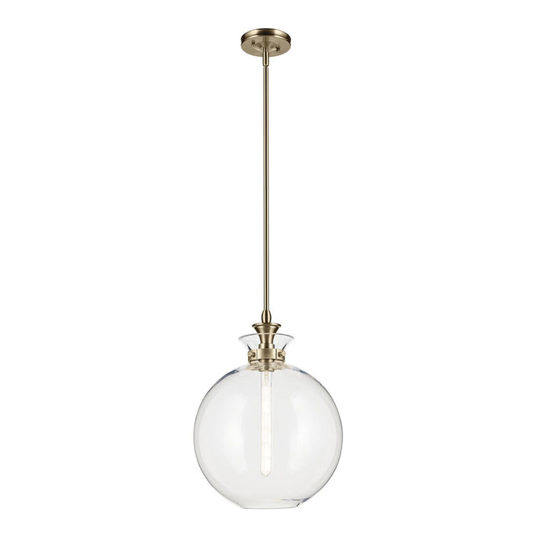 Laria Round Large Pendant Champagne Bronze / Clear