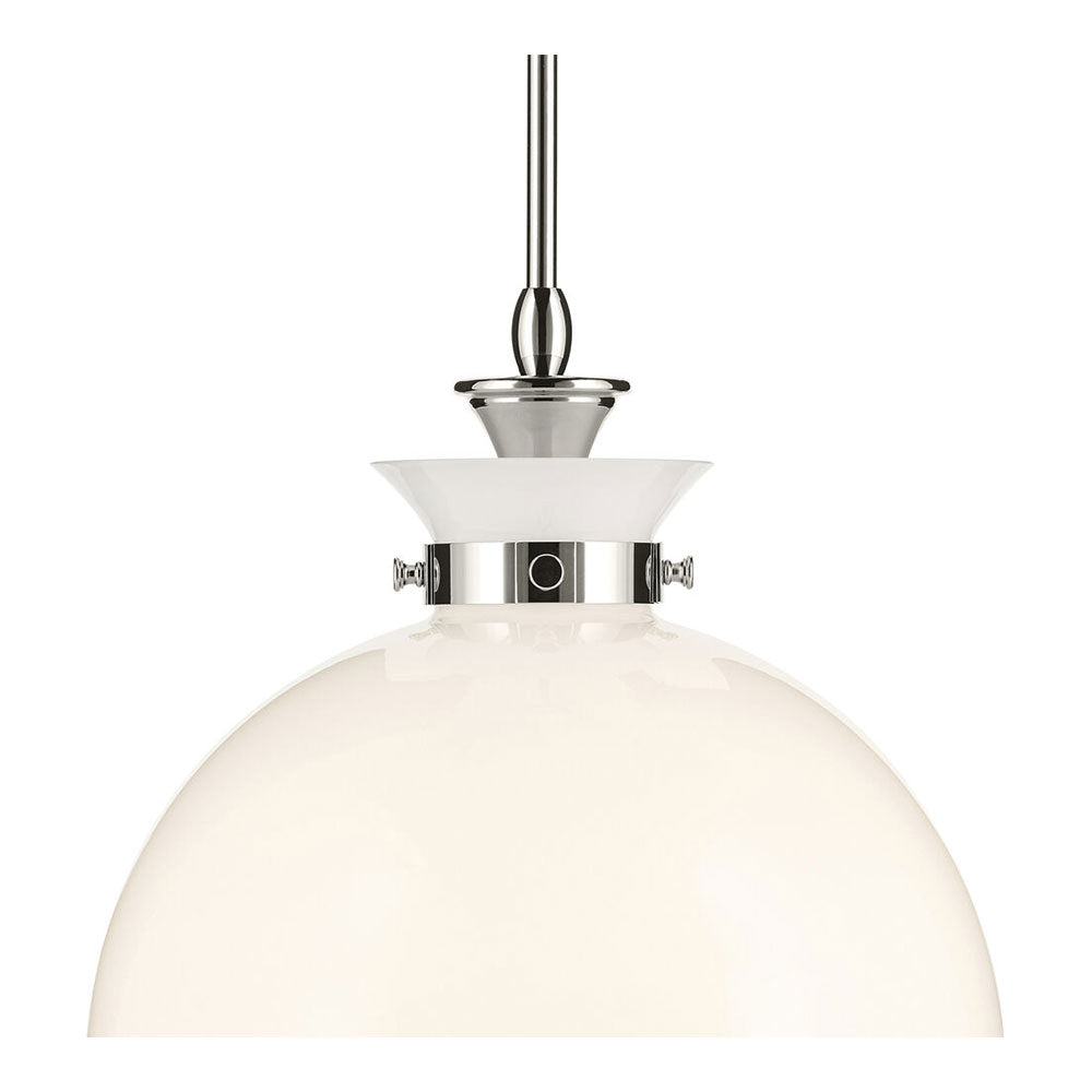 Laria Round Large Pendant Polished Nikel / Opal