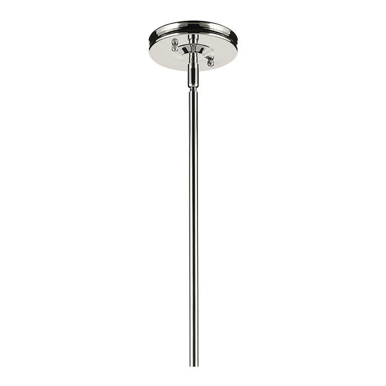 Laria Round Large Pendant Polished Nikel / Clear