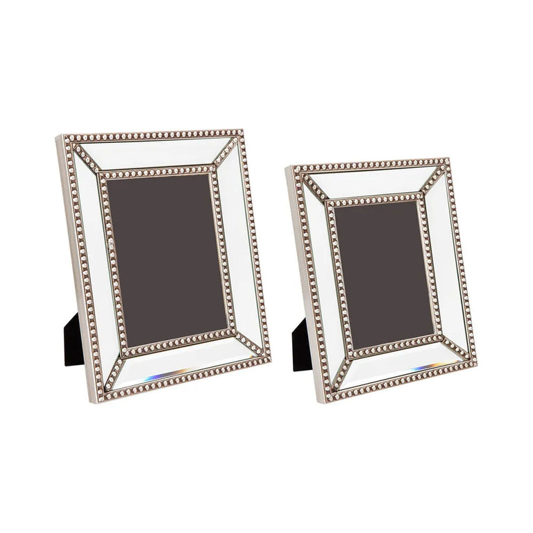 Zeta Large Mirror Photo Frame Antique Silver - 53030