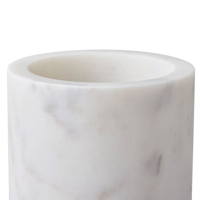 Aries Marble Vase Small White - 53359