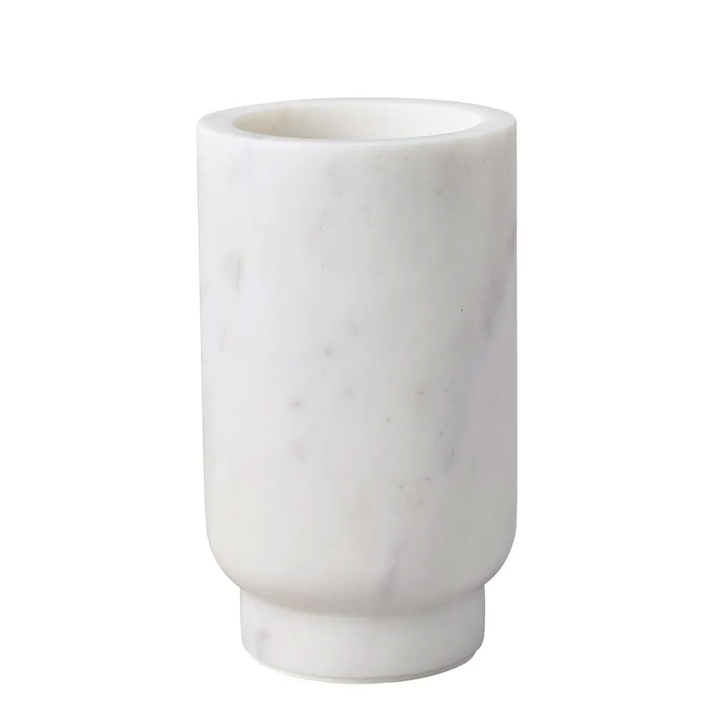 Aries Marble Vase Small White - 53359